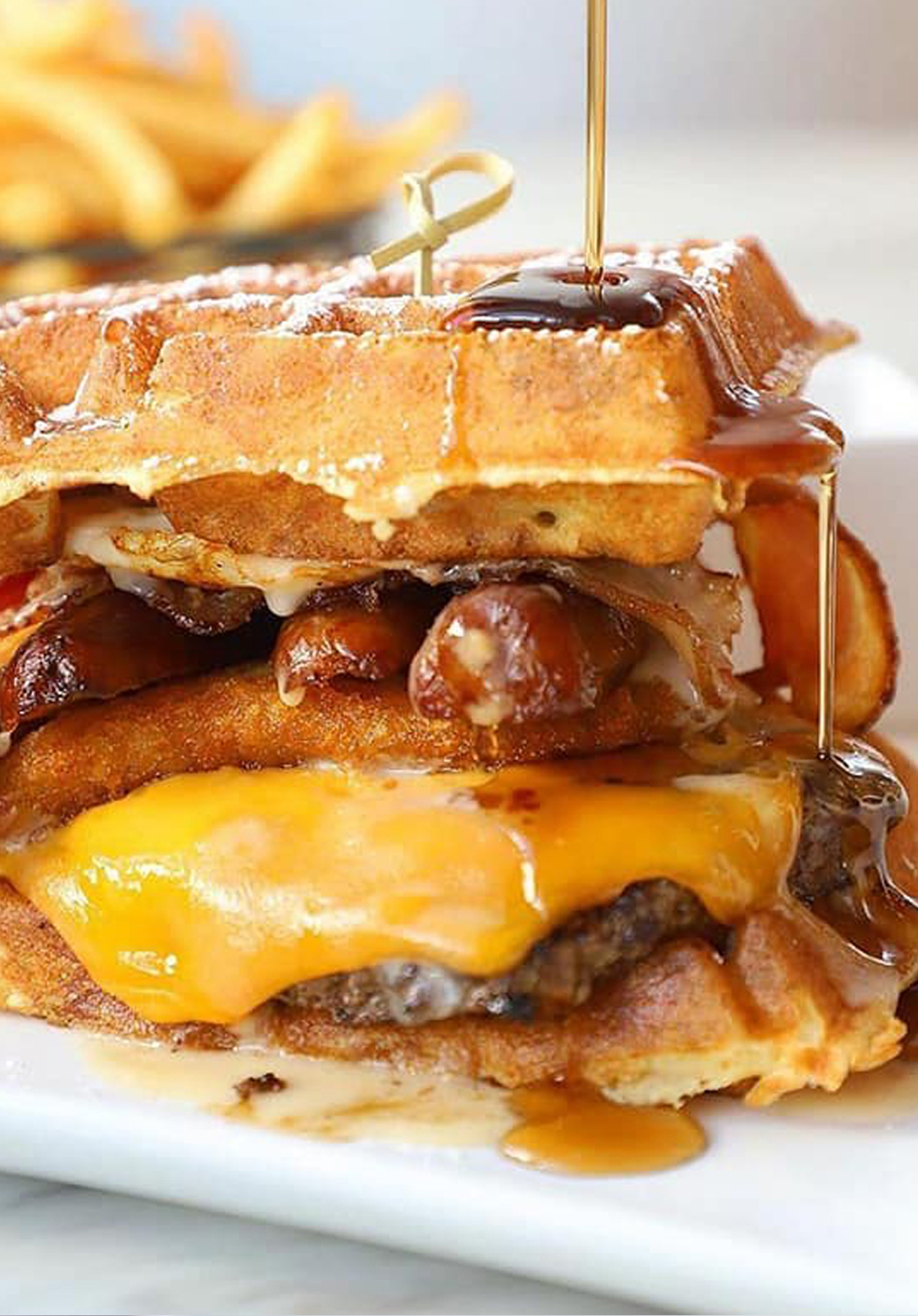 Waffle Breakfast Burger Image